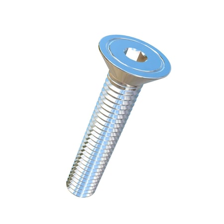 Allied Titanium 3/8"-16 Socket Head Cap Screw, Flat, Plain Titanium, 2 in Length 0007161